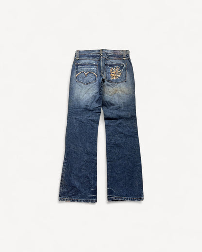 JAPANESE EMBROIDERED DENIM W34 L32 #JAP12