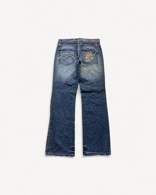 JAPANESE EMBROIDERED DENIM W34 L32 #JAP12