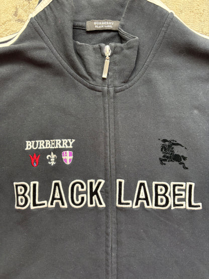BURBERRY BLACK ZIP UP VEST (M)