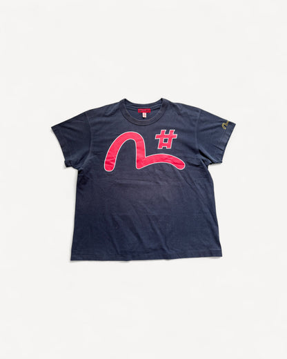 EVISU NAVY T-SHIRT (L)