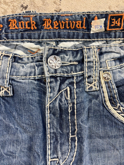 ROCK REVIVAL JEANS W34 L32 #RR39