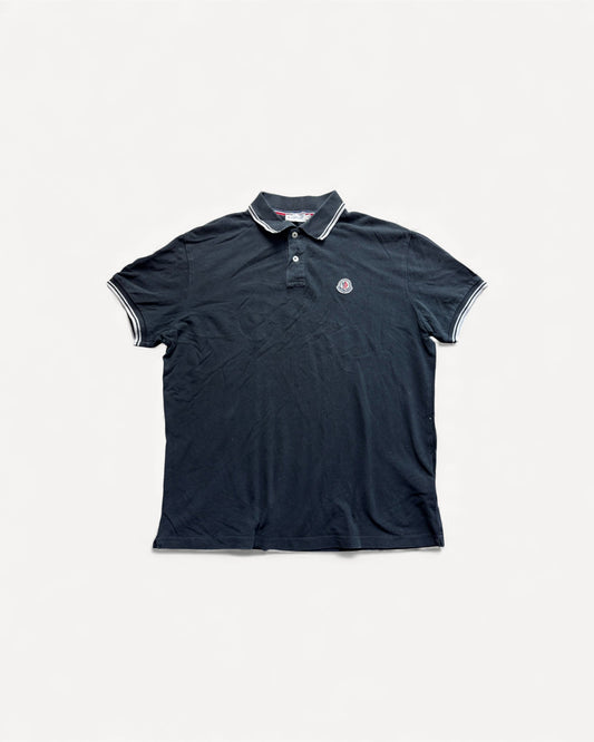 MONCLER BLACK POLO SHIRT (L)