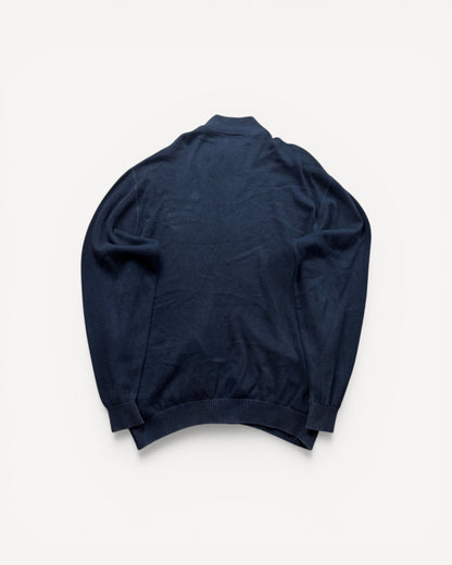 LACOSTE NAVY ZIP UP KNIT (XL)