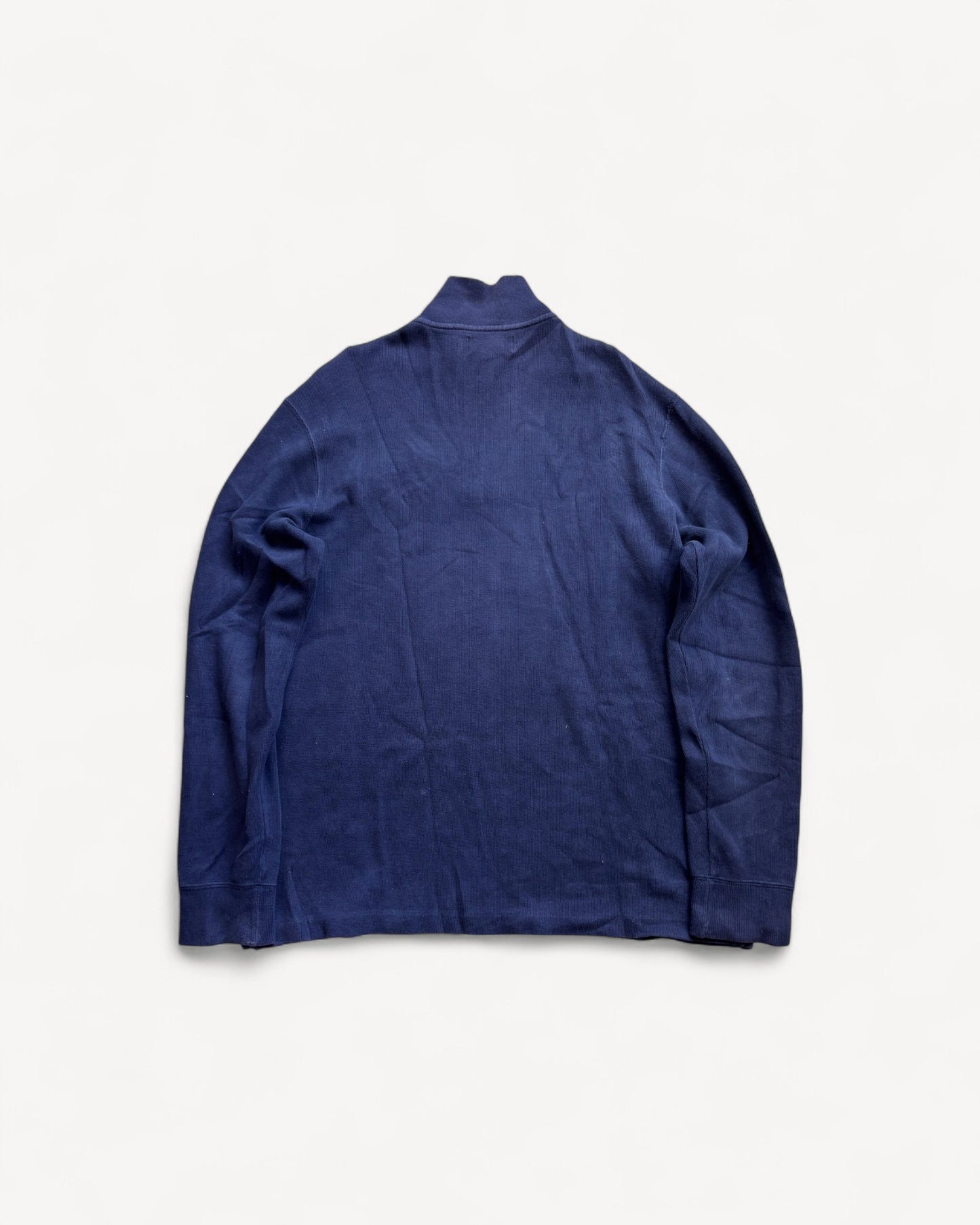 RALPH LAUREN NAVY HALF ZIP UP KNIT (M)