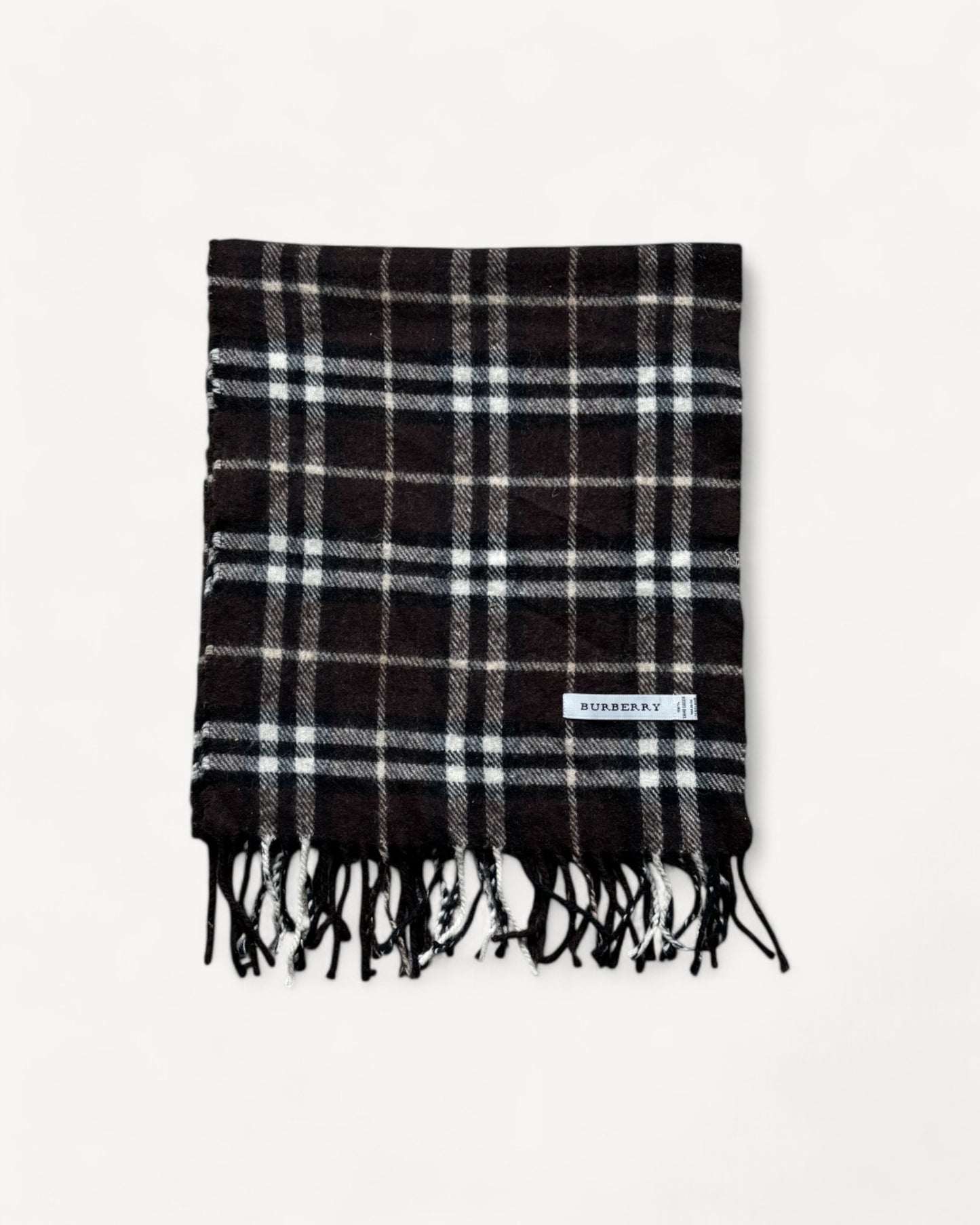 BURBERRY NOVACHECK SCARF BROWN/BLACK