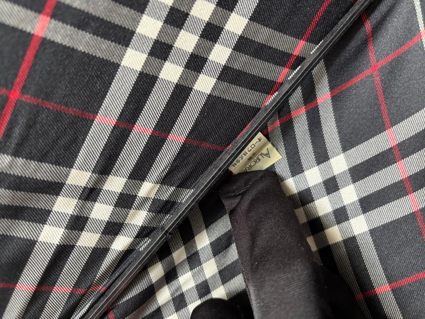 BURBERRY BLACK MONOGRAM UMBRELLA