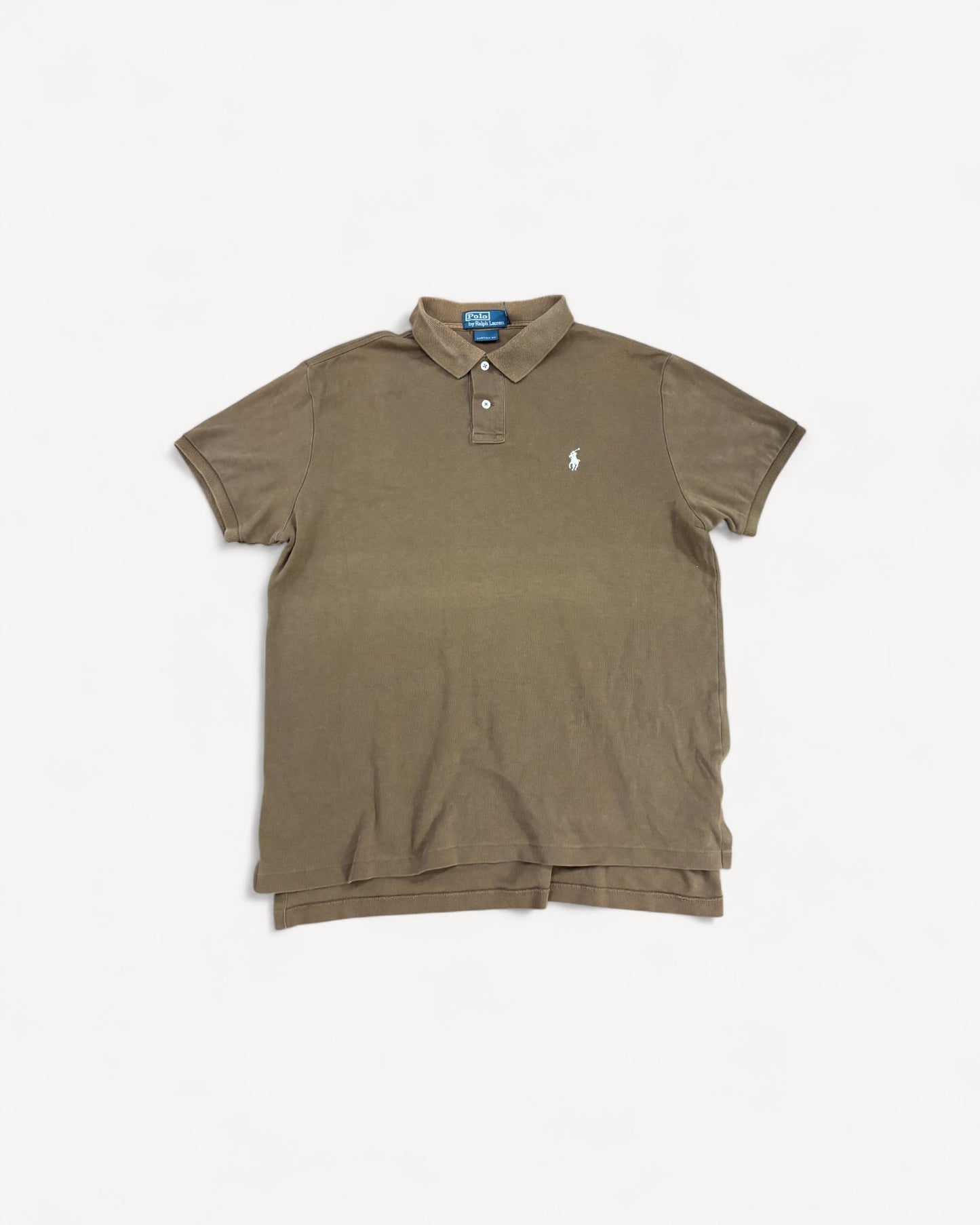 RALPH LAUREN POLO SHIRT BROWN (L)