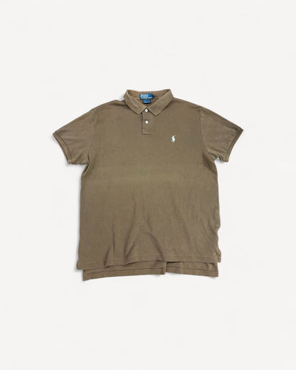 RALPH LAUREN POLO SHIRT BROWN (L)