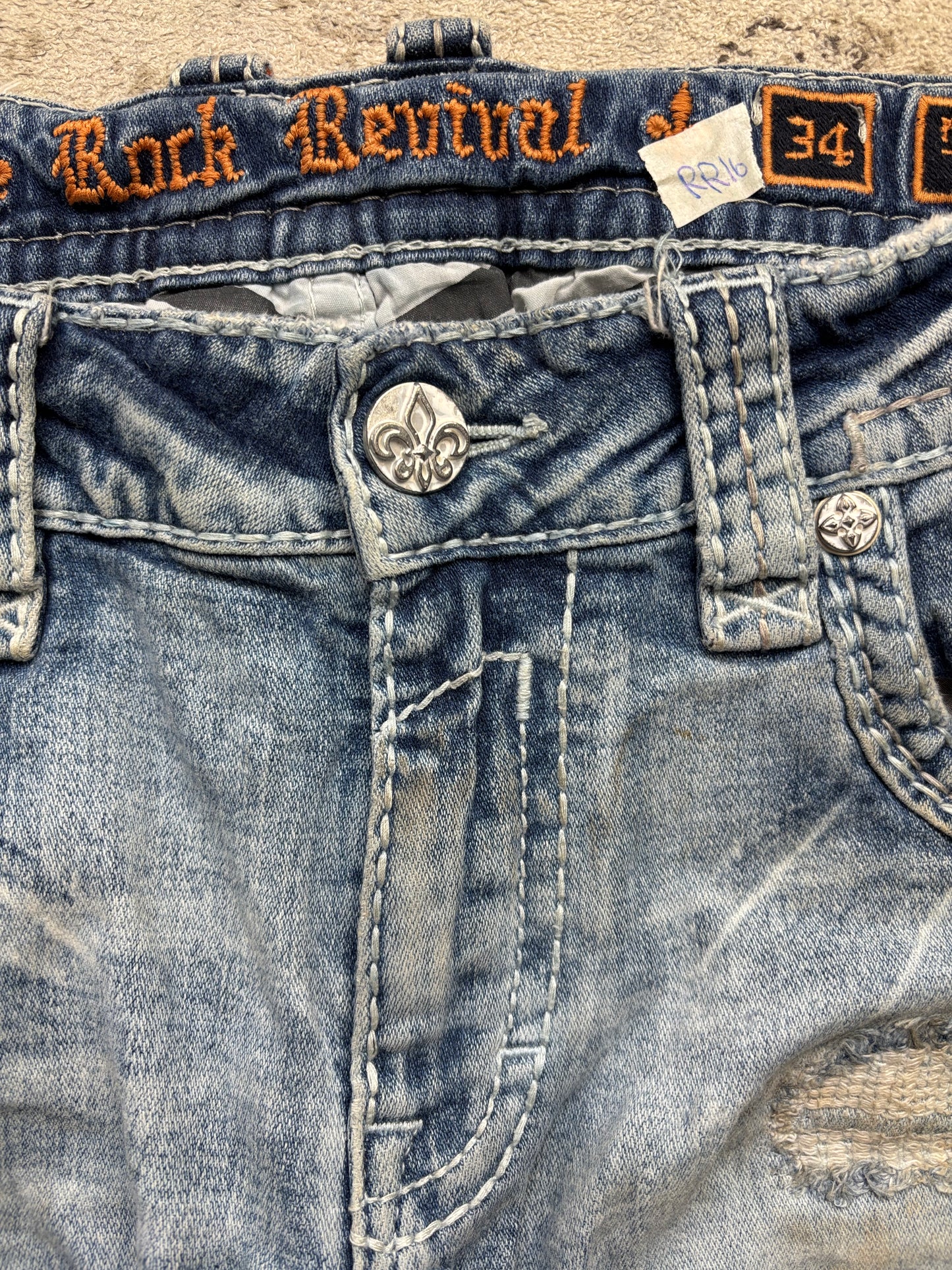 ROCK REVIVAL JEANS W34 L32 #RR16