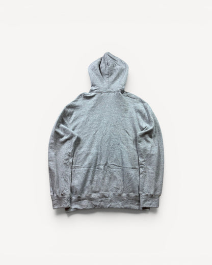 CDG PLAY GREY ZIP UP HOODIE (L)