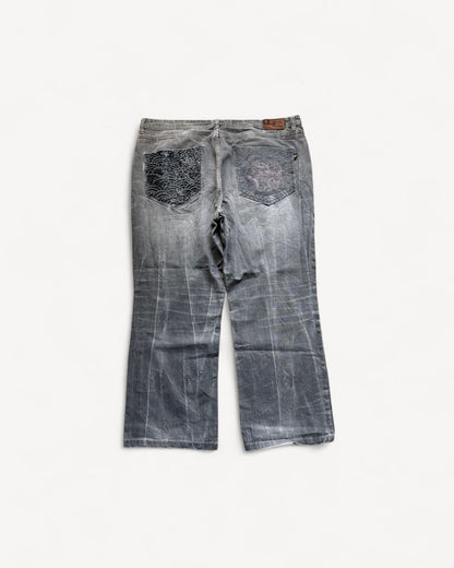 JAPANESE EMBROIDERED DENIM W40 L32 #JAP21