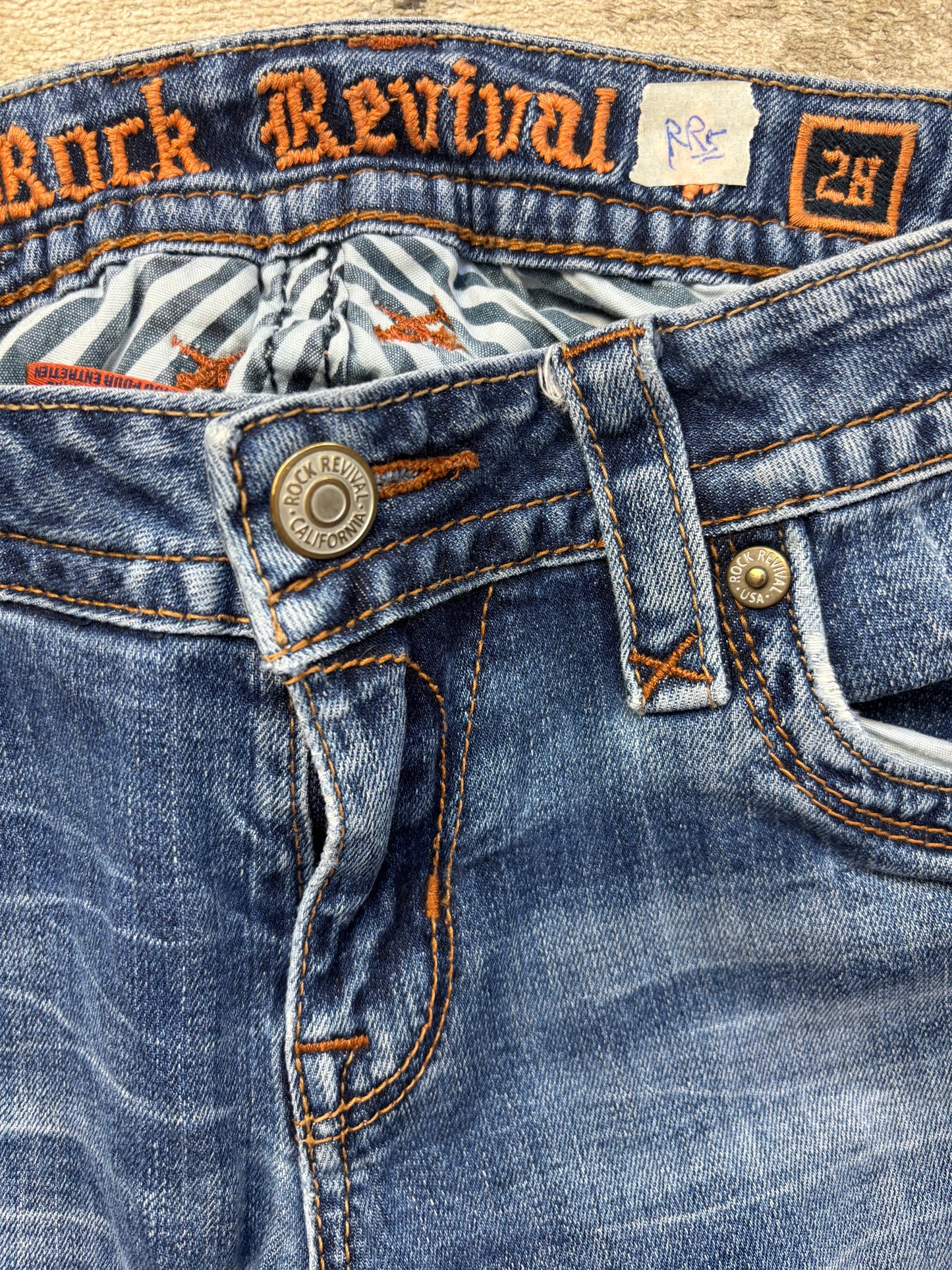 ROCK REVIVAL JEANS W28 L32 #RR5