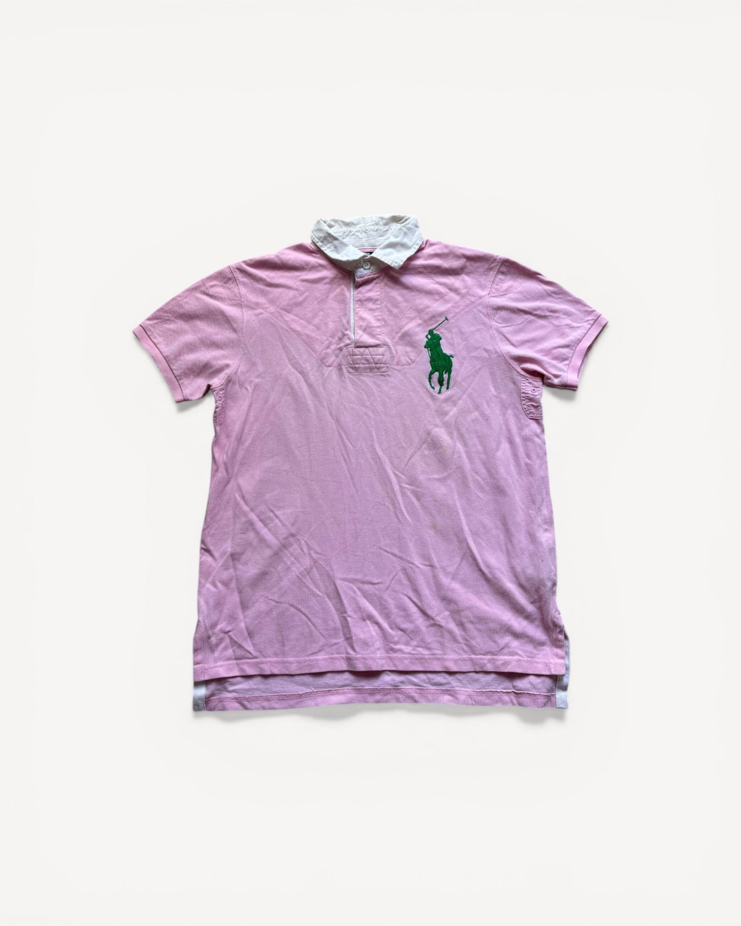 RALPH LAUREN POLO SHIRT PINK (L)