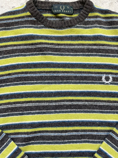 FRED PERRY STRIPED KNIT (L)