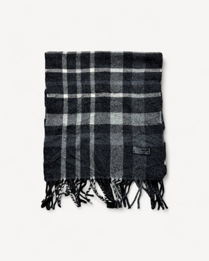 BURBERRY NOVACHECK SCARF DARK GREY