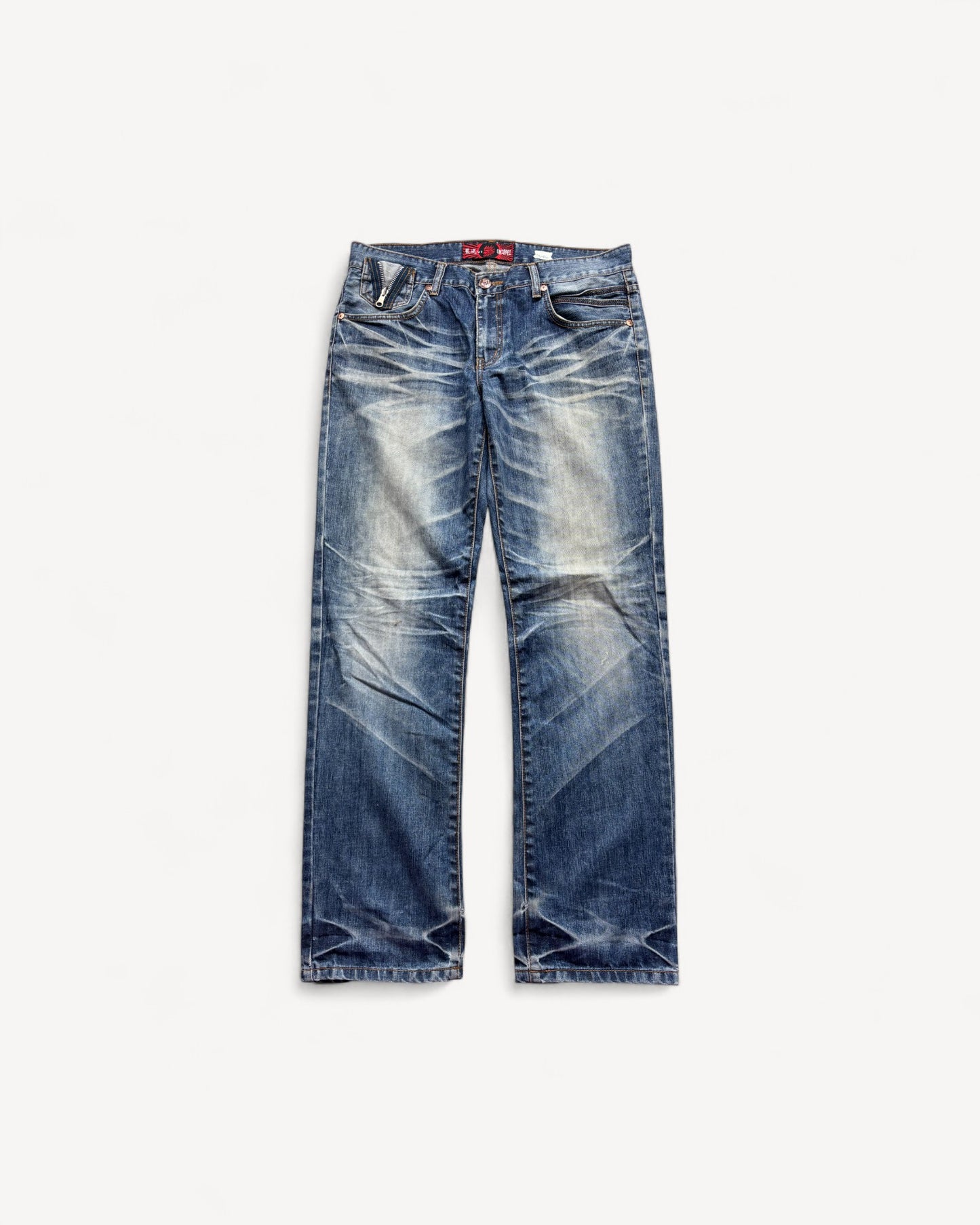 JAPANESE EMBROIDERED DENIM W34 L32 #JAP10