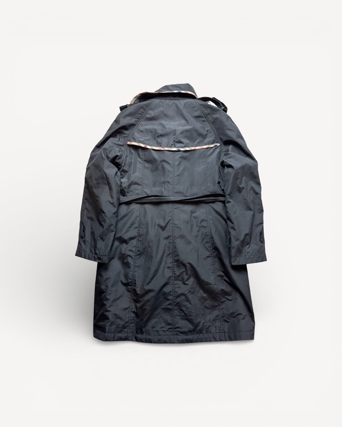 BURBERRY BLACK TRENCHCOAT (S)