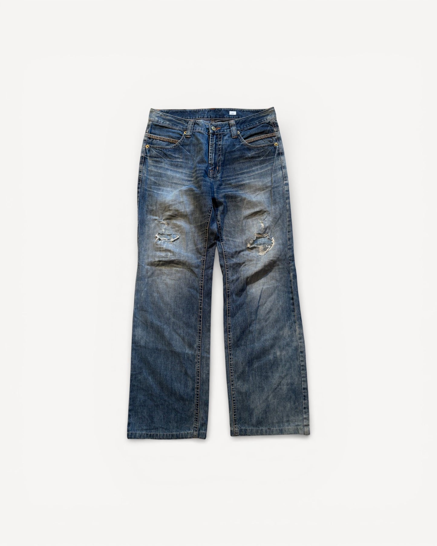 JAPANESE EMBROIDERED DENIM W32 L32 #JAP8