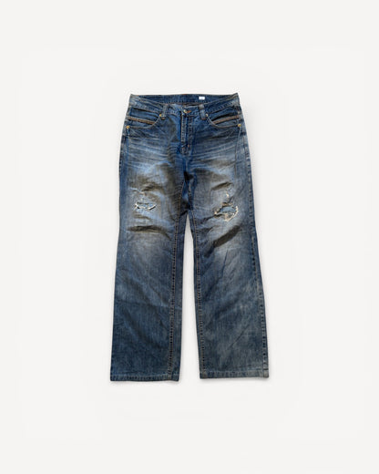 JAPANESE EMBROIDERED DENIM W32 L32 #JAP8
