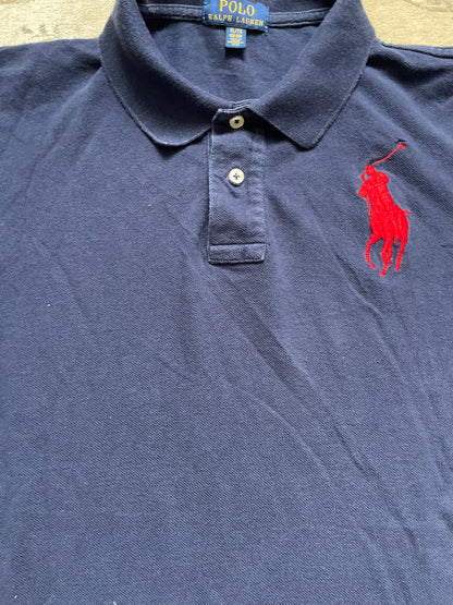 RALPH LAUREN POLO SHIRT NAVY (M)