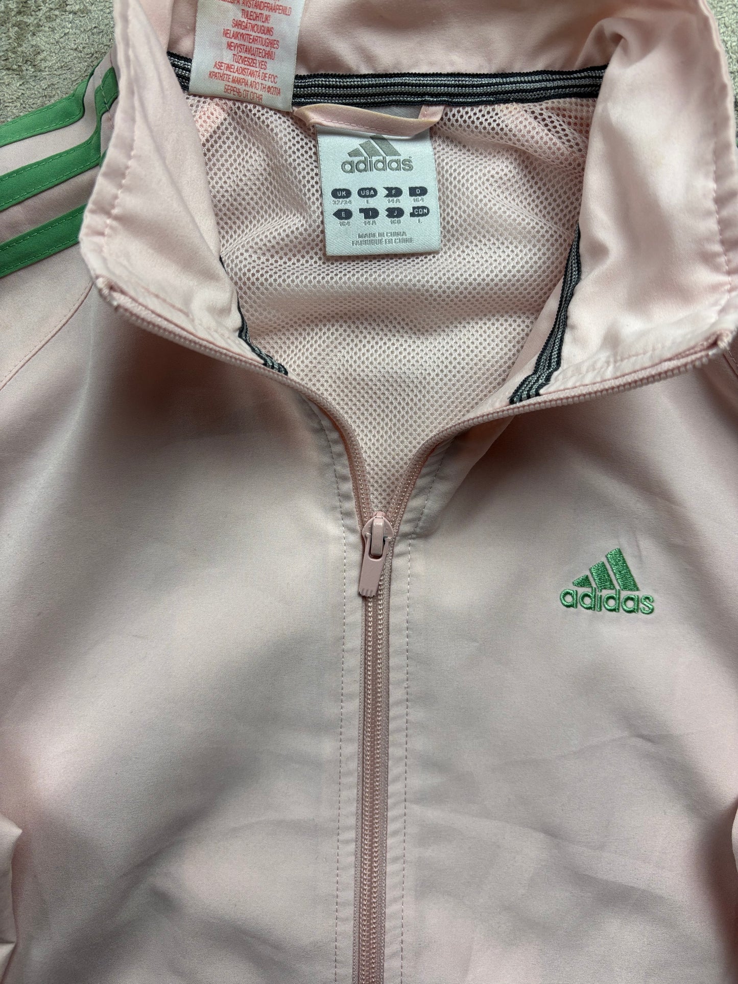 ADIDAS PINK ZIP UP VEST (M)