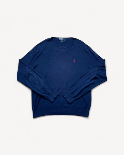 RALPH LAUREN NAVY KNIT (L)