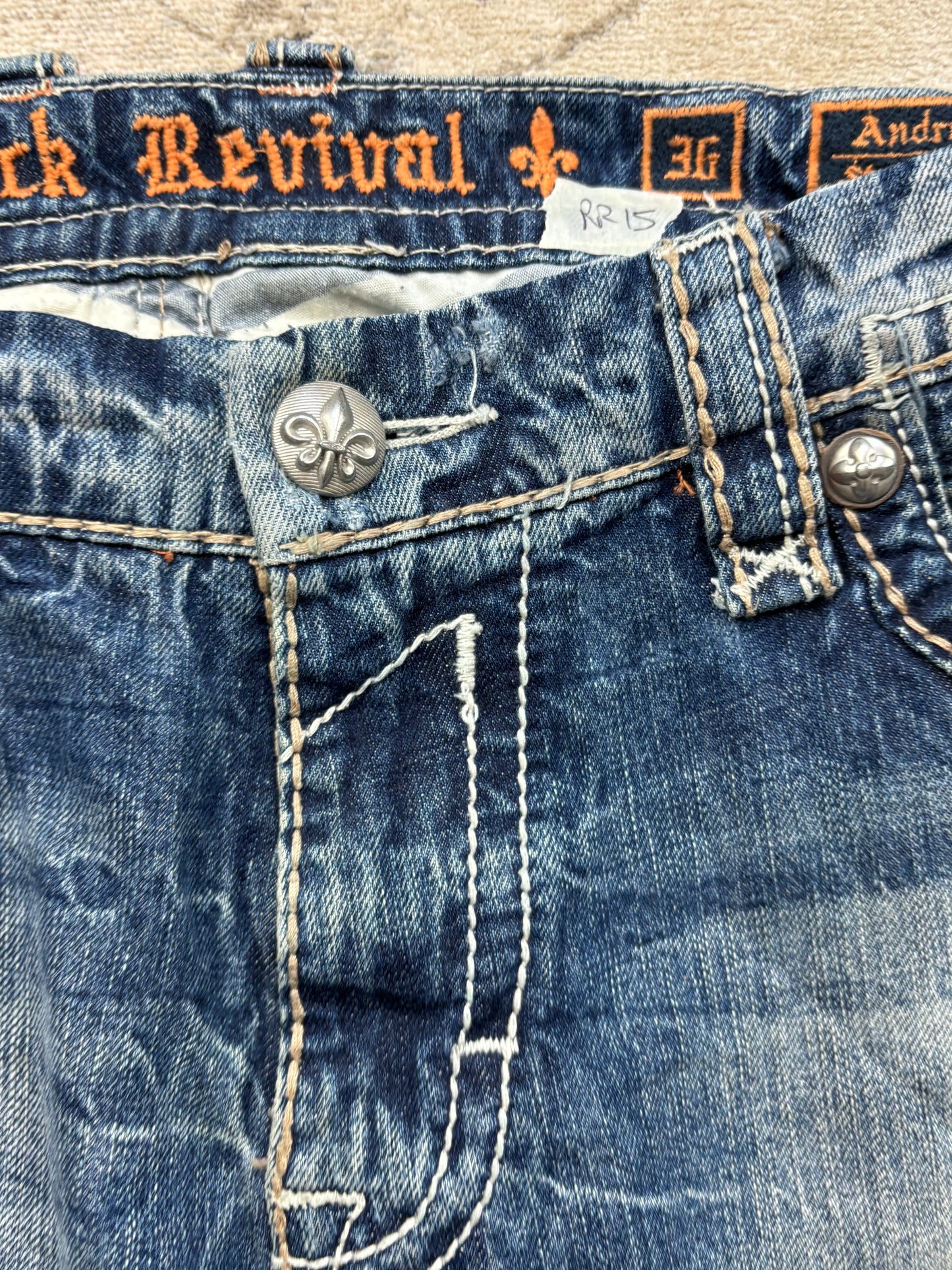 ROCK REVIVAL JEANS W36 L34 #RR15