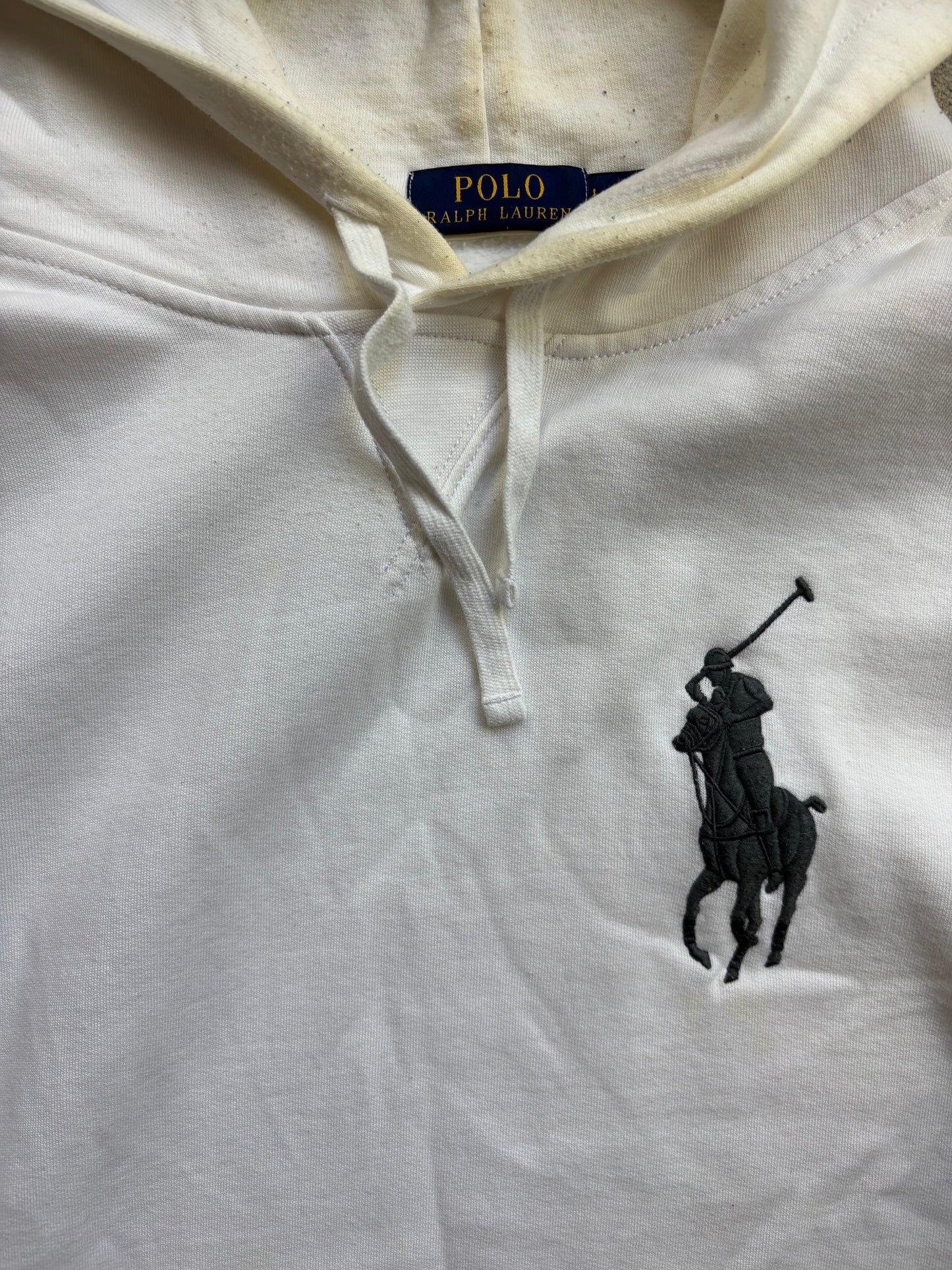 RALPH LAUREN WHITE HOODIE (L)