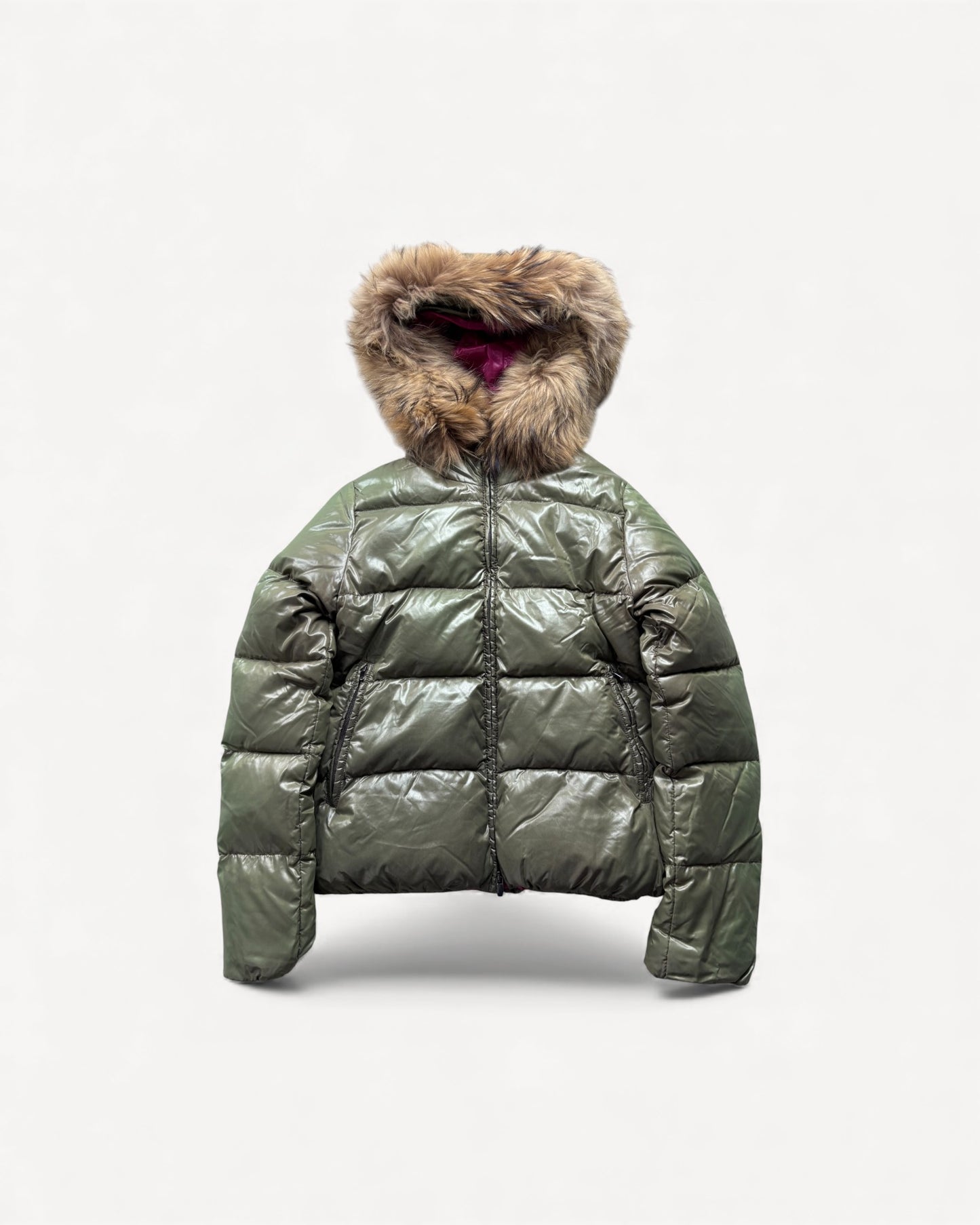 DUVETICA GREEN WOMEN PUFFER JACKET (M)