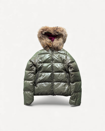 DUVETICA GREEN WOMEN PUFFER JACKET (M)