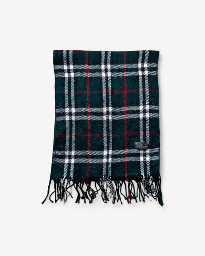 BURBERRY NOVACHECK SCARF DARK GREEN