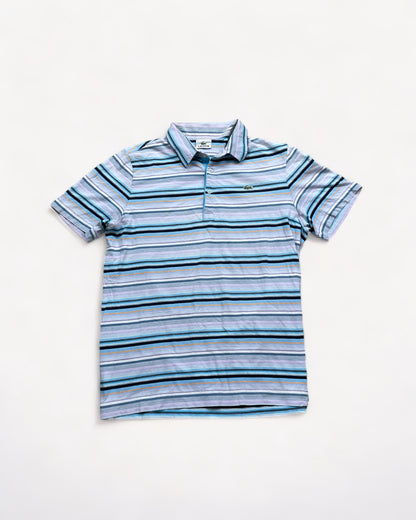 LACOSTE POLO SHIRT LIGHT BLUE/PURPLE (M)