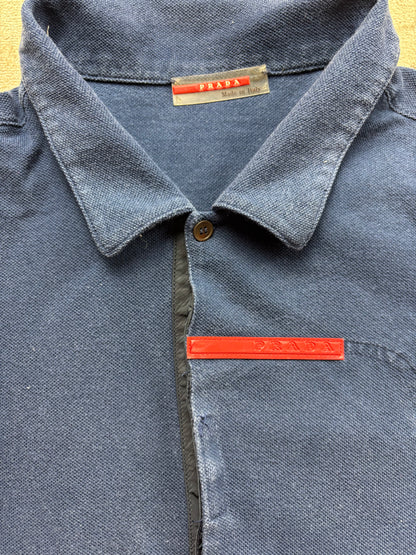 PRADA LINEA ROSSA POLO SHIRT (L)
