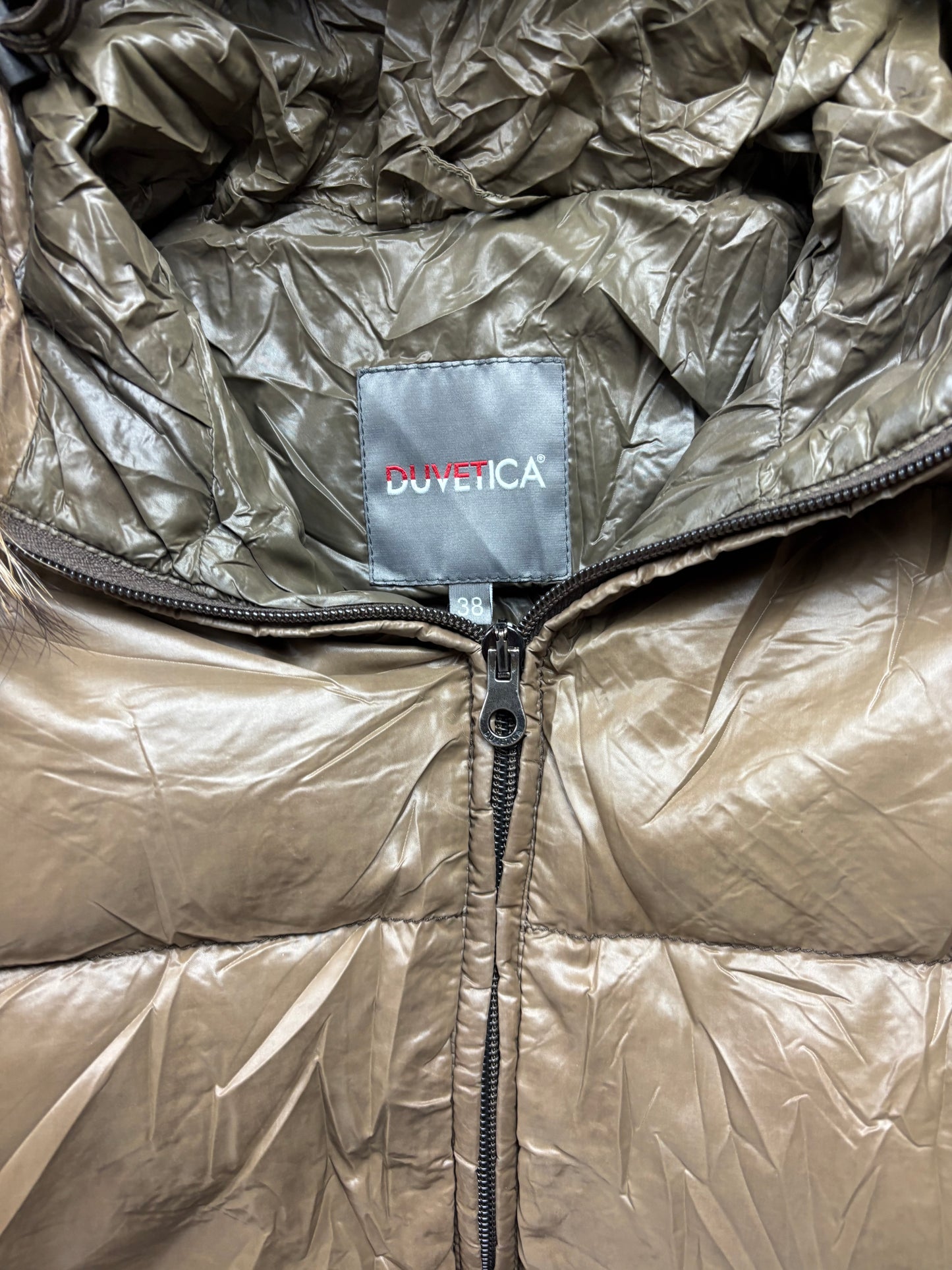 DUVETICA BROWN WOMEN PUFFER JACKET (S)