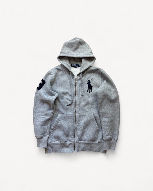 RALPH LAUREN GREY ZIP UP HOODIE (S)