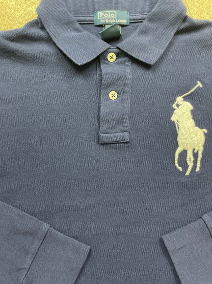 RALPH LAUREN POLO LONG SHIRT NAVY (XS)