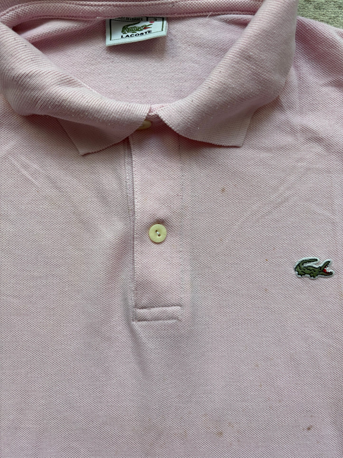 LACOSTE POLO SHIRT PINK (S)
