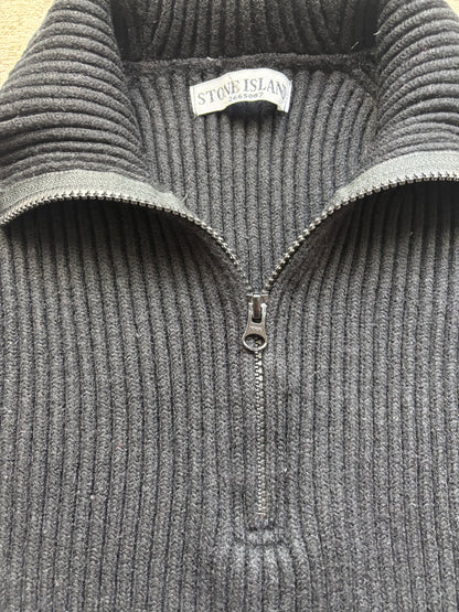 STONE ISLAND HALF ZIP UP KNIT (S)