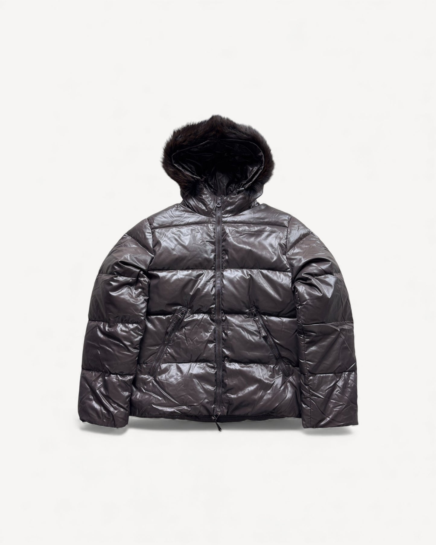 DUVETICA BROWN PUFFER JACKET (S/M)
