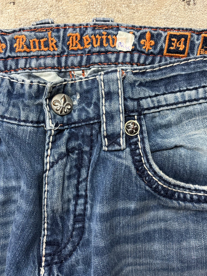 ROCK REVIVAL JEANS W34 L30 #RR46