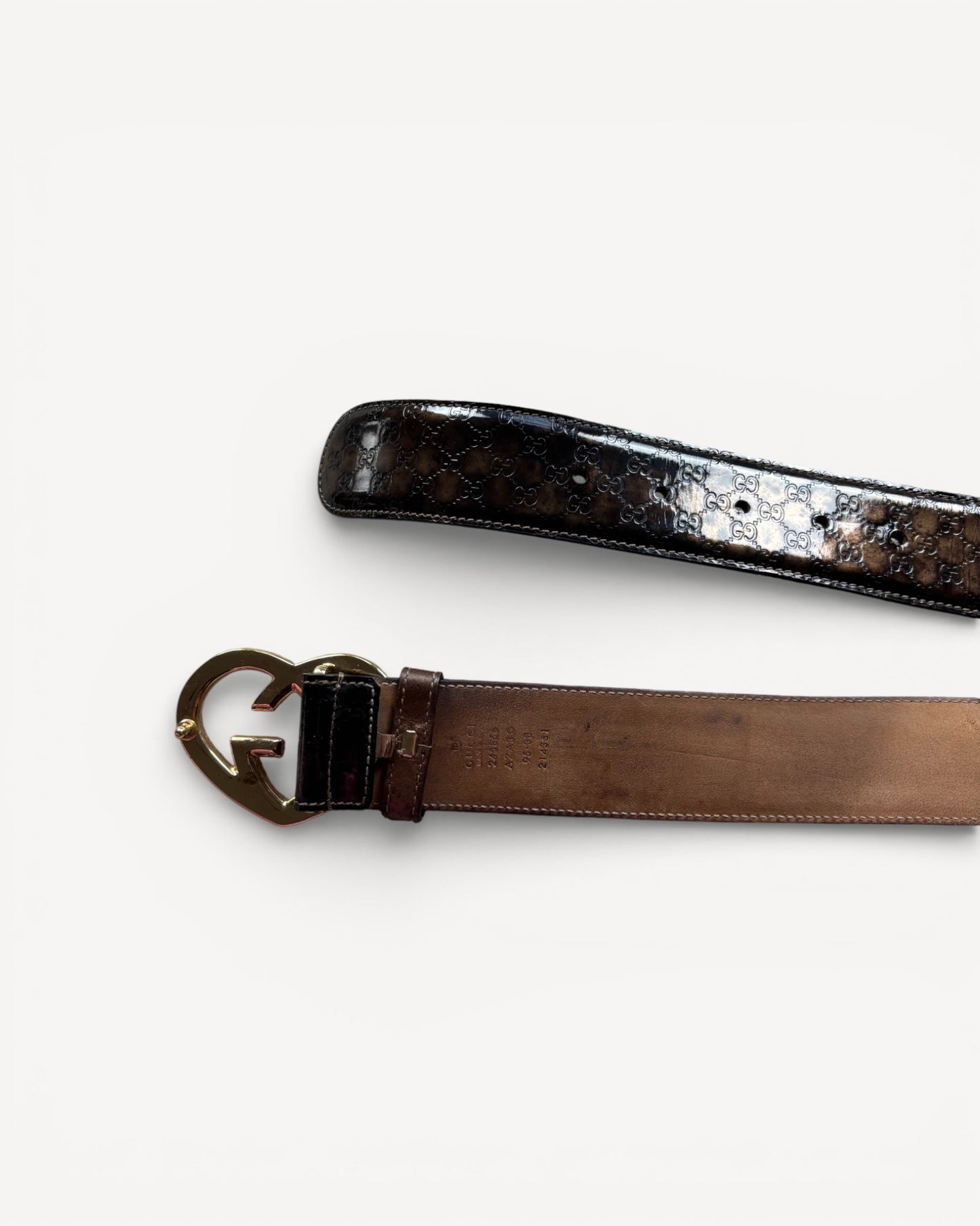 GUCCI MONOGRAM HEART BELT