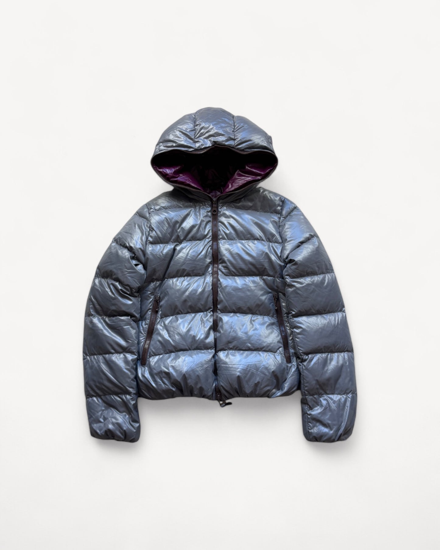 DUVETICA GREY WOMEN PUFFER JACKET (S)