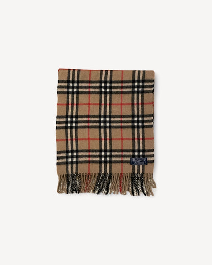 BURBERRY NOVACHECK CASHMERE SCARF BEIGE