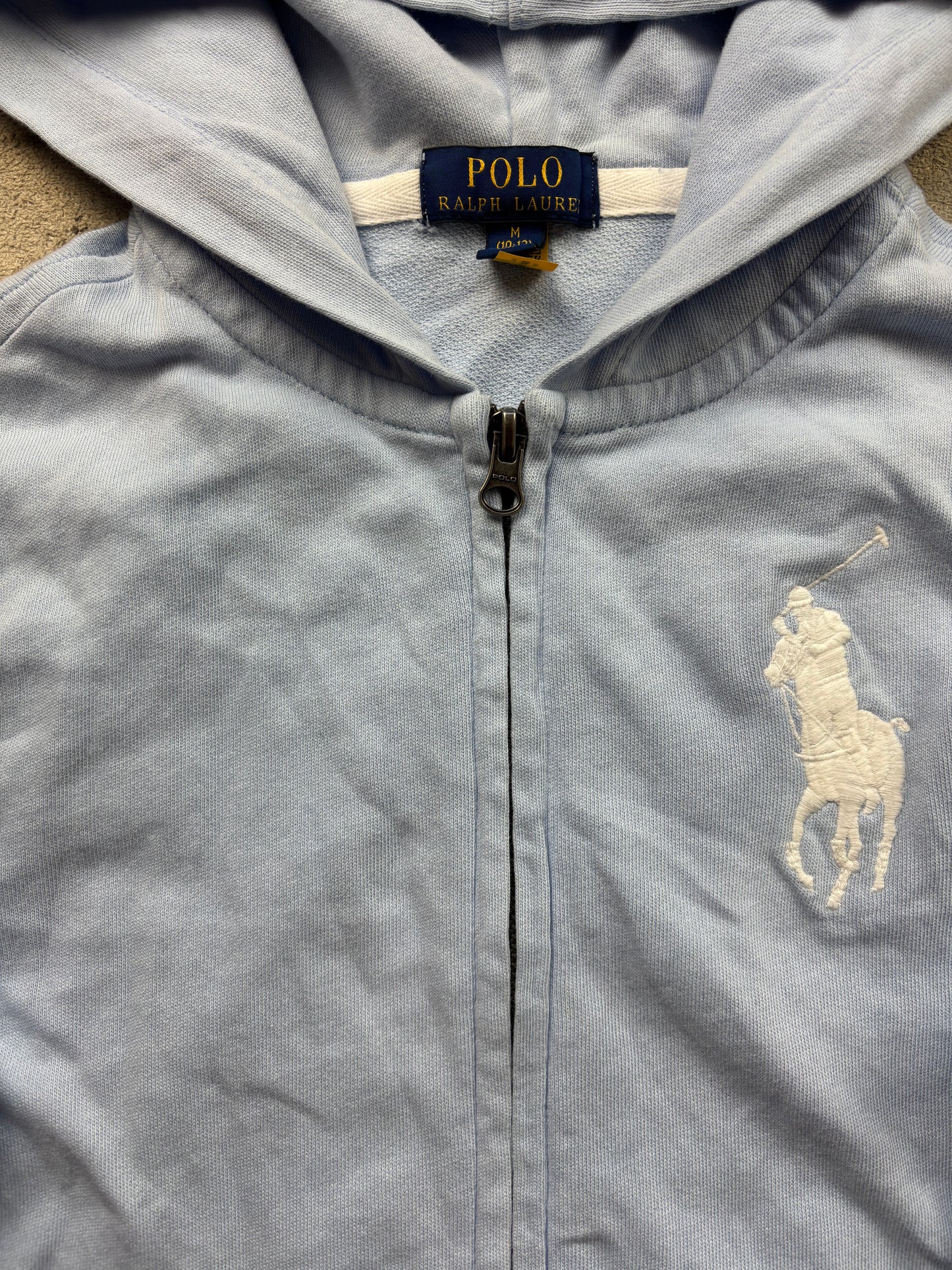 RALPH LAUREN BABYBLUE ZIP UP HOODIE (S)