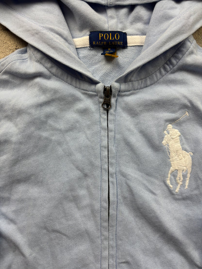 RALPH LAUREN BABYBLUE ZIP UP HOODIE (S)