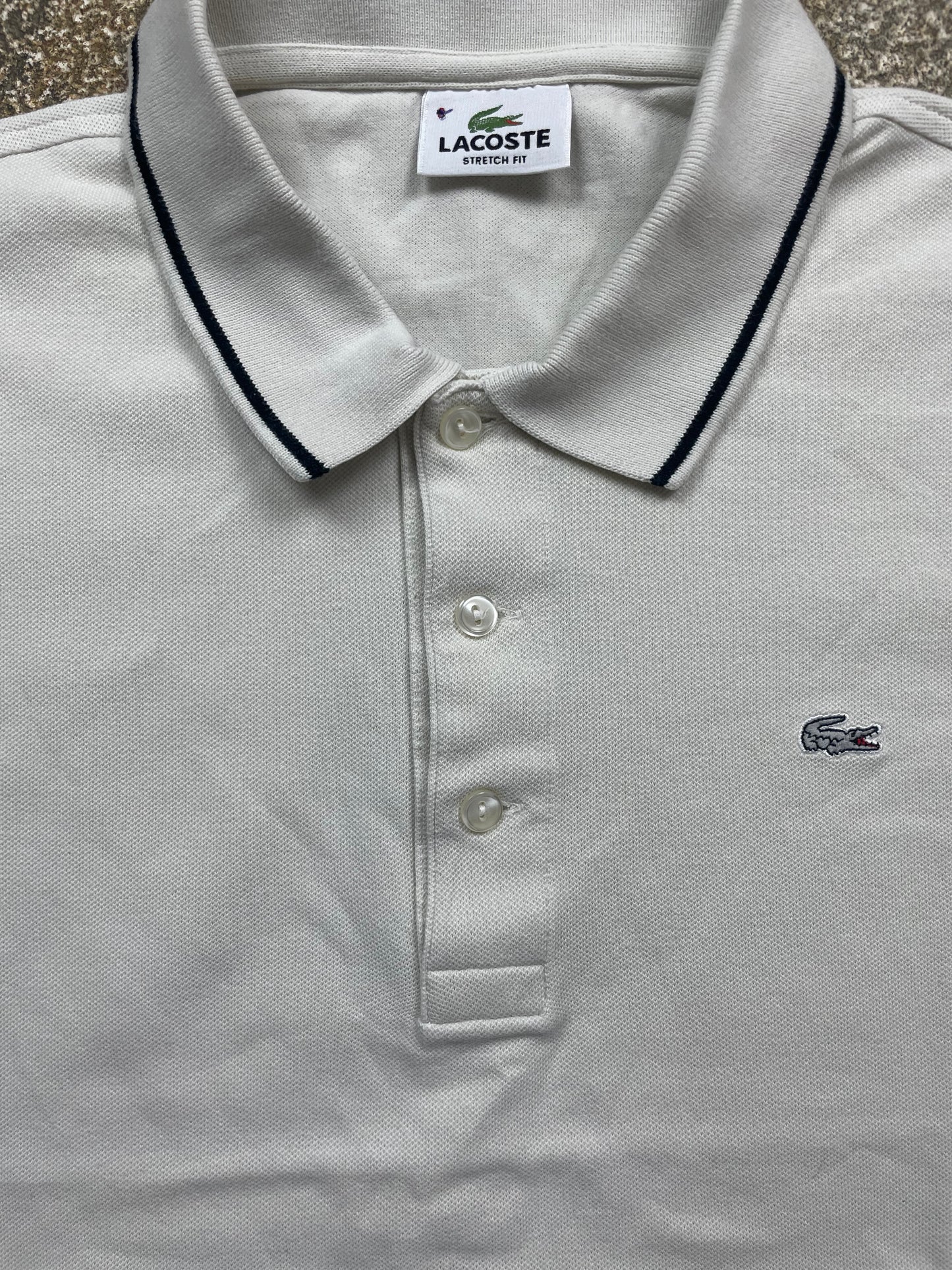 LACOSTE POLO SHIRT WHITE (M)