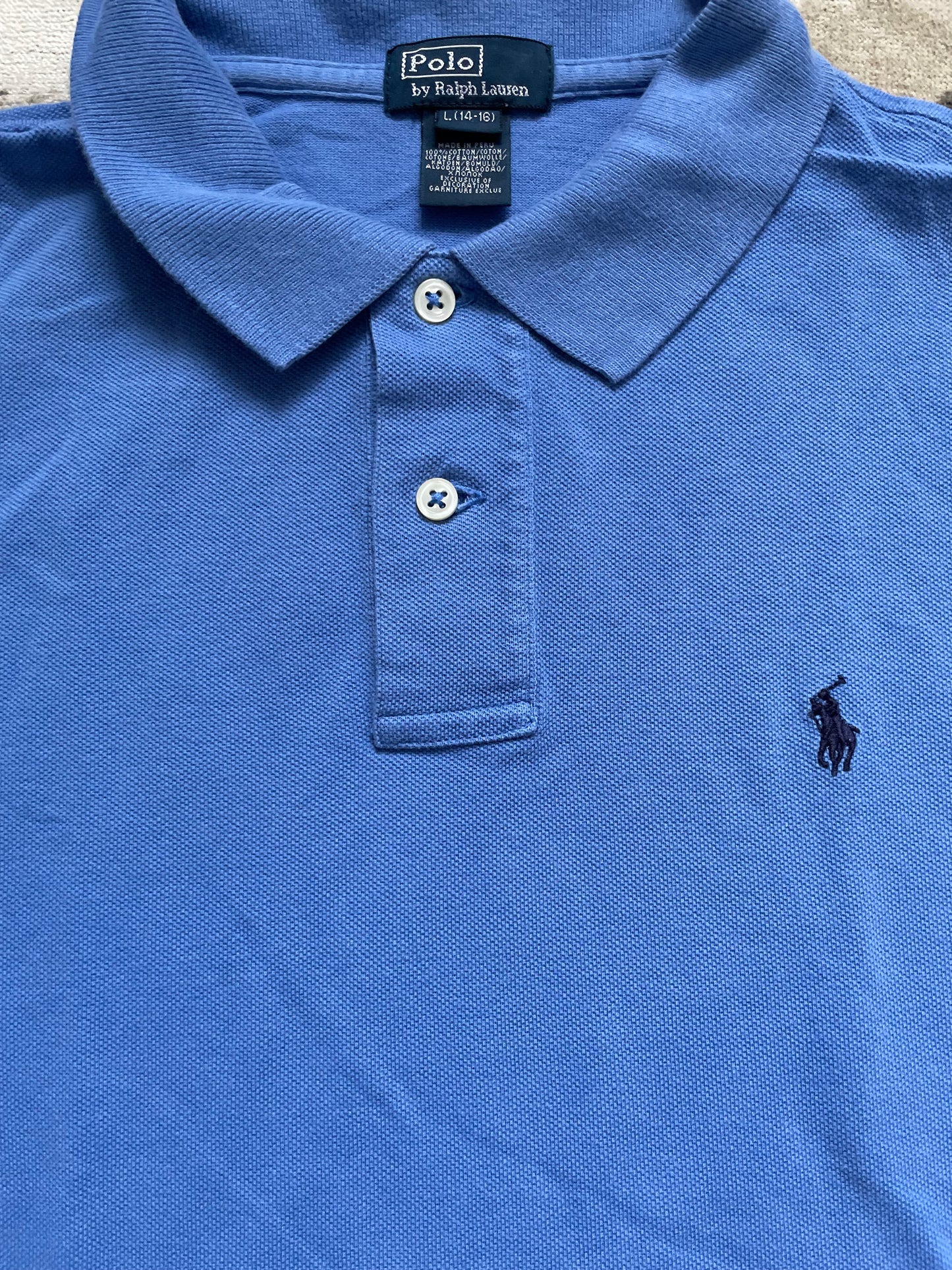 RALPH LAUREN POLO SHIRT BLUE (M)