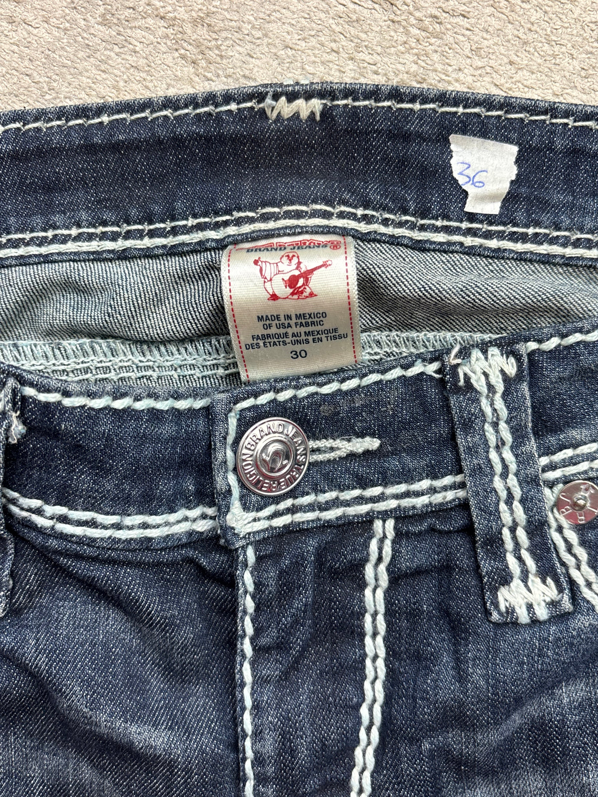 TRUE RELIGION JEANS W30 L32 #TR36