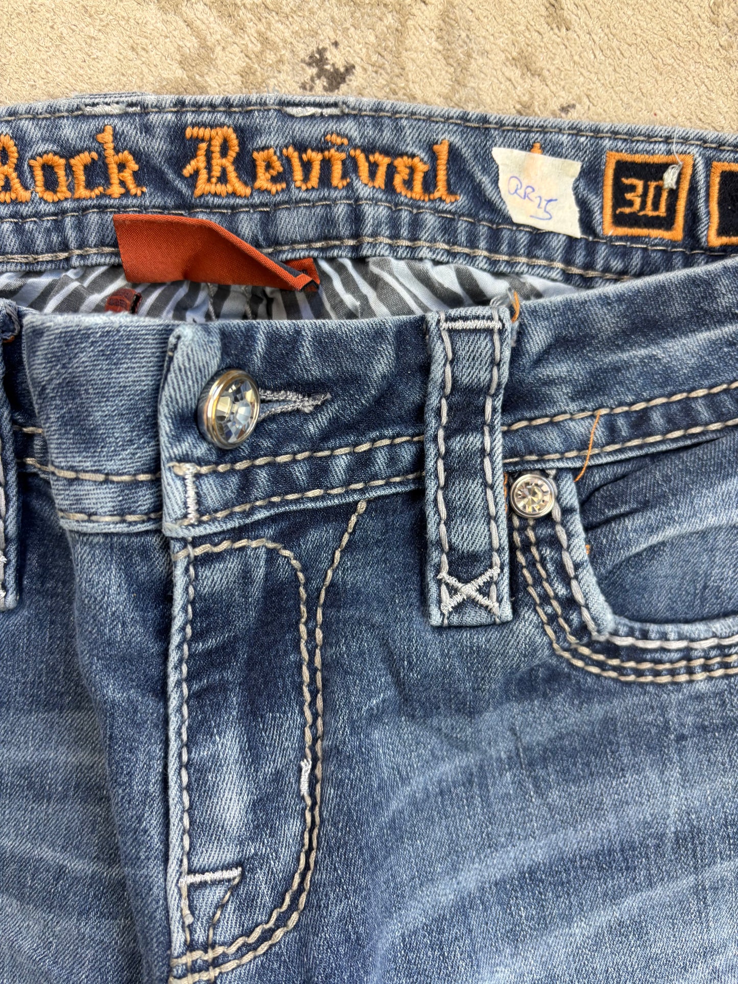 ROCK REVIVAL JEANS W30 L30 #RR25