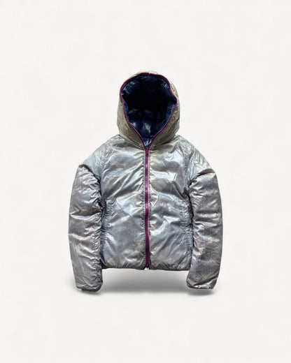 DUVETICA NAVY REVERSIBLE WOMEN PUFFER JACKET (S)